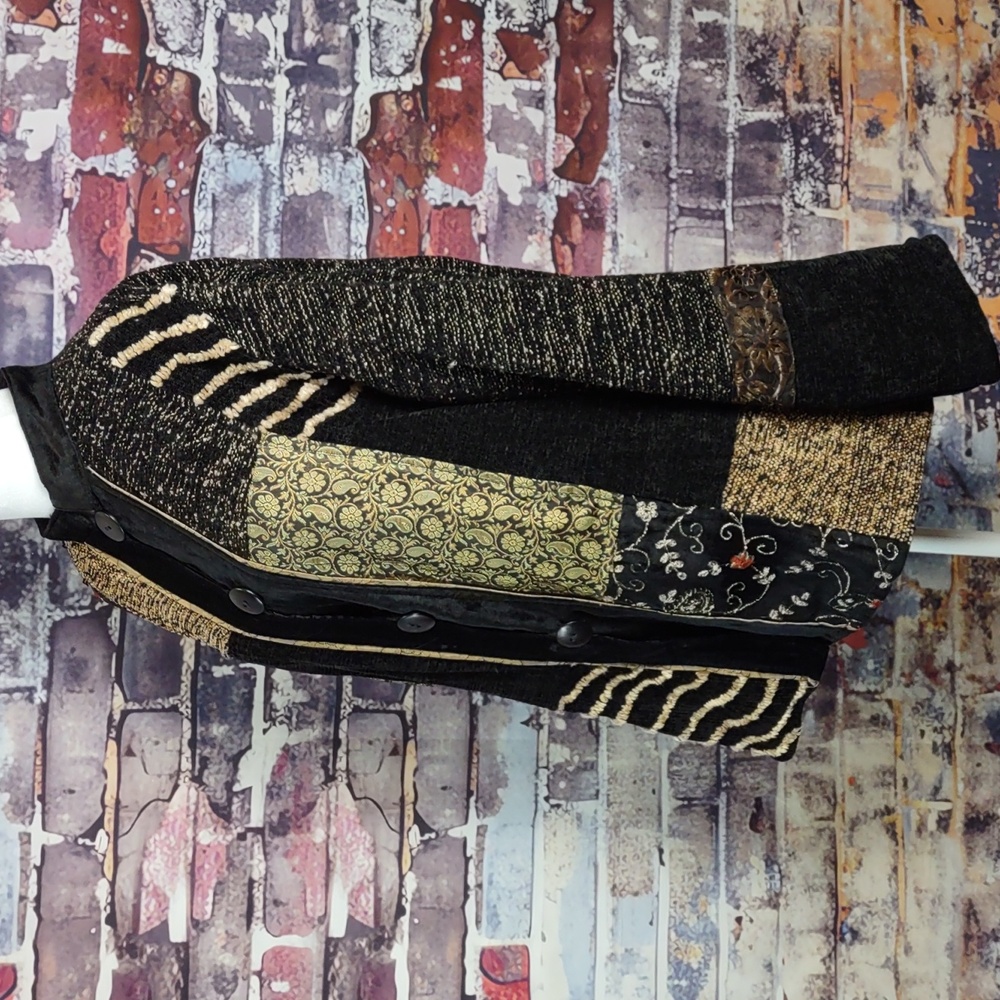 Vintage Flashback Mixed Media Patchwork Jacket - image 2